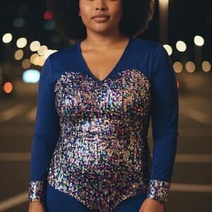 Elegant Multicolor Sequin Jumpsuit